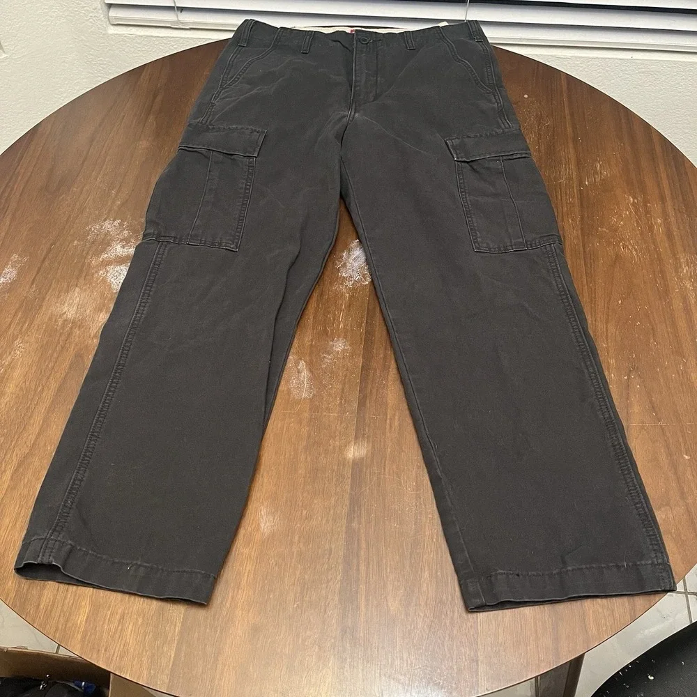 Levi's XX Cargo Straight Pants Mens 34x30 Black Denim Utility Workwear